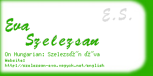 eva szelezsan business card